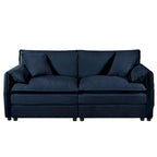 2-teiliges Chenille-Loveseat-Sofa-Set Cloud 75.59 mit tiefer Sitzfläche und 4 Kissen