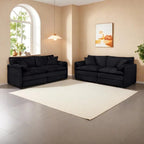 2-teiliges Chenille-Loveseat-Sofa-Set Cloud 75.59 mit tiefer Sitzfläche und 4 Kissen