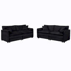 2-teiliges Chenille-Loveseat-Sofa-Set Cloud 75.59 mit tiefer Sitzfläche und 4 Kissen