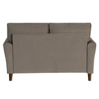 Brązowa welwetowa sofa dwuosobowa 1Pc z wygodnymi miękkimi oparciami, pikowanymi detalami i ramą z litego drewna, nowoczesne meble do salonu