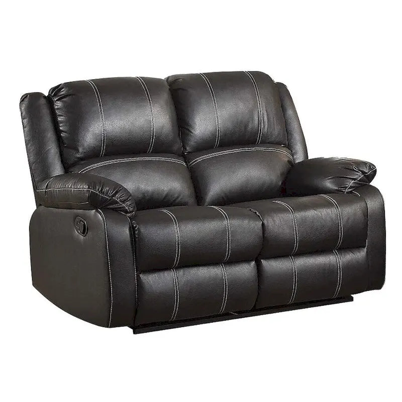 Loveseat met bruine synthetischleren bekleding en relaxfunctie