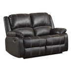 Loveseat met bruine synthetischleren bekleding en relaxfunctie