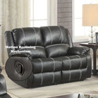 Loveseat met bruine synthetischleren bekleding en relaxfunctie