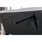 Causeuse convertible 3 en 1 en tissu de lin gris clair avec poche latérale