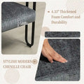 Loveseat moderno House Hold, sofá de 2 plazas de tela de chenilla, con brazos y patas metálicas para la sala de estar