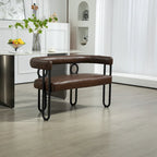 Loveseat moderno House Hold, sofá de 2 plazas de tela de chenilla, con brazos y patas metálicas para la sala de estar