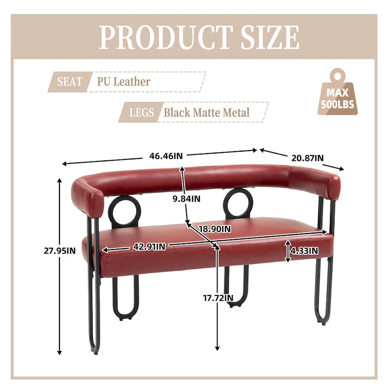 Loveseat moderno House Hold, sofá de 2 plazas de tela de chenilla, con brazos y patas metálicas para la sala de estar