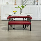 Loveseat moderno House Hold, sofá de 2 plazas de tela de chenilla, con brazos y patas metálicas para la sala de estar