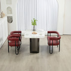 Loveseat moderno House Hold, sofá de 2 plazas de tela de chenilla, con brazos y patas metálicas para la sala de estar