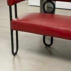 Loveseat moderno House Hold, sofá de 2 plazas de tela de chenilla, con brazos y patas metálicas para la sala de estar