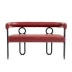 Loveseat moderno House Hold, sofá de 2 plazas de tela de chenilla, con brazos y patas metálicas para la sala de estar