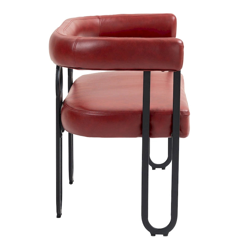Loveseat moderno House Hold, sofá de 2 plazas de tela de chenilla, con brazos y patas metálicas para la sala de estar