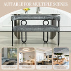 Loveseat moderno House Hold, sofá de 2 plazas de tela de chenilla, con brazos y patas metálicas para la sala de estar