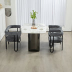 Loveseat moderno House Hold, sofá de 2 plazas de tela de chenilla, con brazos y patas metálicas para la sala de estar