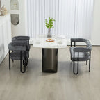 Loveseat moderno House Hold, sofá de 2 plazas de tela de chenilla, con brazos y patas metálicas para la sala de estar