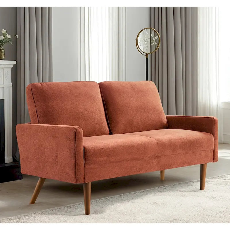 Samt-Zweisitzer-Sofa