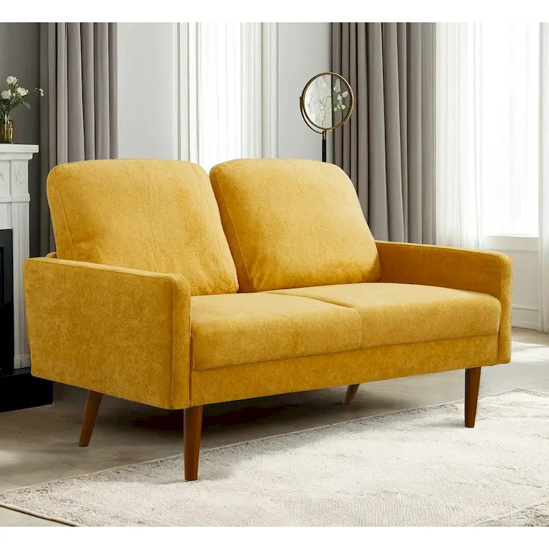 Samt-Zweisitzer-Sofa