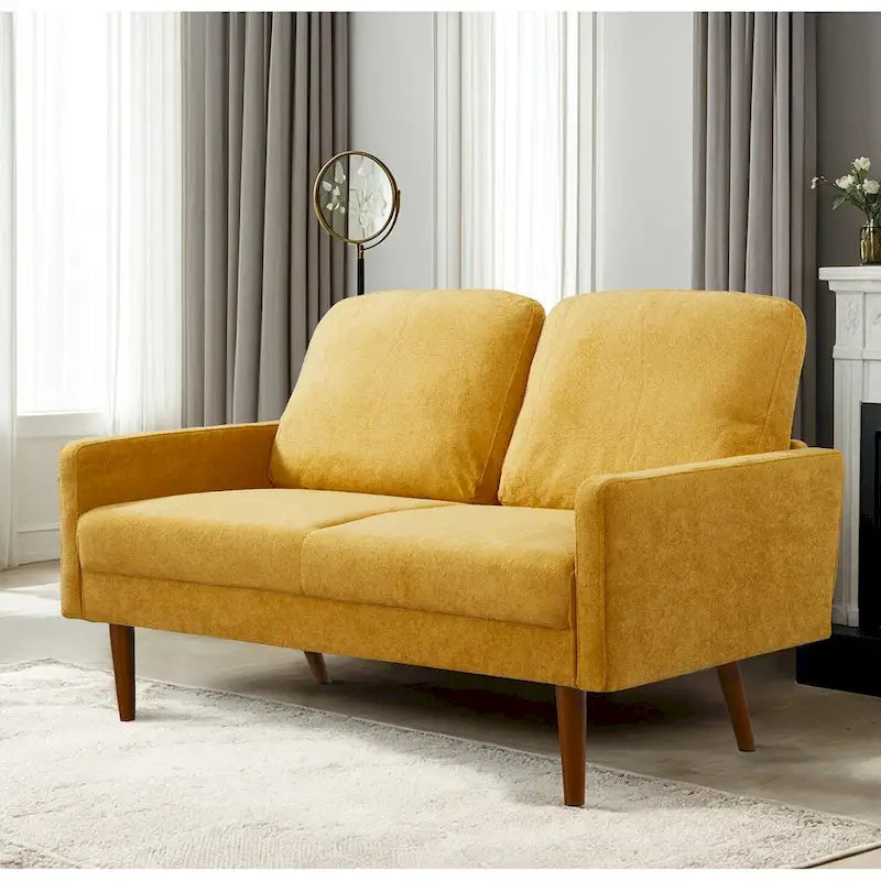 Samt-Zweisitzer-Sofa