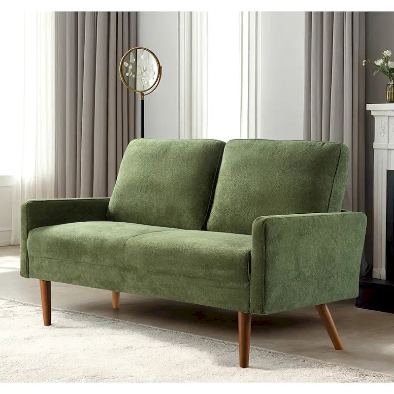Samt-Zweisitzer-Sofa