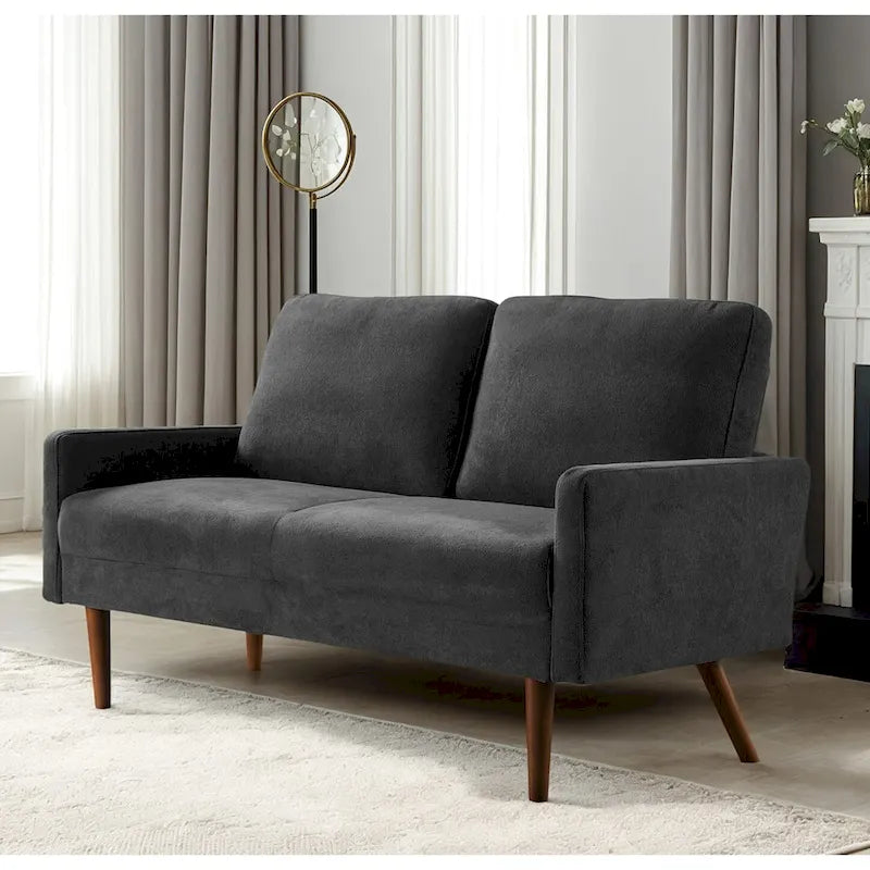 Samt-Zweisitzer-Sofa