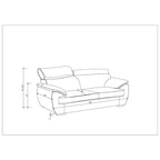 Sofa loveseat z prawdziwej skóry