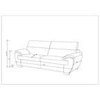 Sofa loveseat z prawdziwej skóry