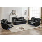 Ensemble de canapés inclinables électriques 6 places avec position zéro gravité, haut-parleur de basses, chargeur sans fil, ports USB/Type-C, éclairage LED et porte-gobelets, gris