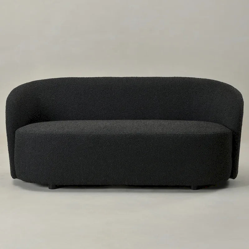 Divanetto imbottito in sherpa KINWELL, divano in bouclé, 68W