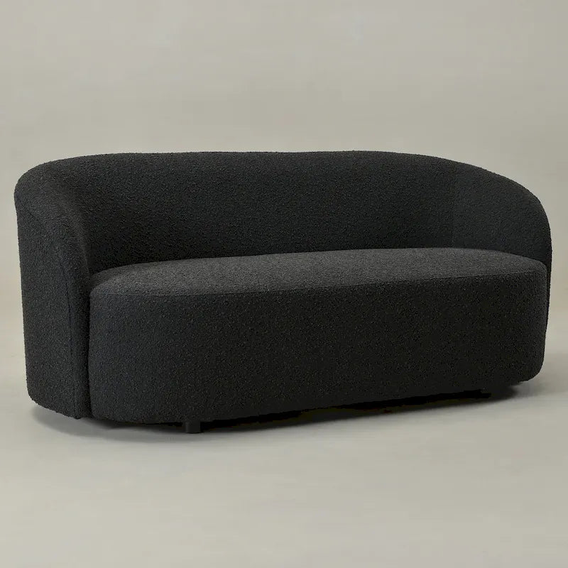 Divanetto imbottito in sherpa KINWELL, divano in bouclé, 68W
