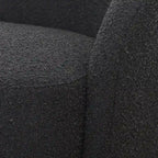 Divanetto imbottito in sherpa KINWELL, divano in bouclé, 68W