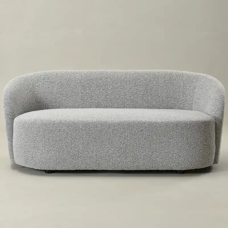 Divanetto imbottito in sherpa KINWELL, divano in bouclé, 68W