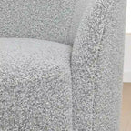 Divanetto imbottito in sherpa KINWELL, divano in bouclé, 68W