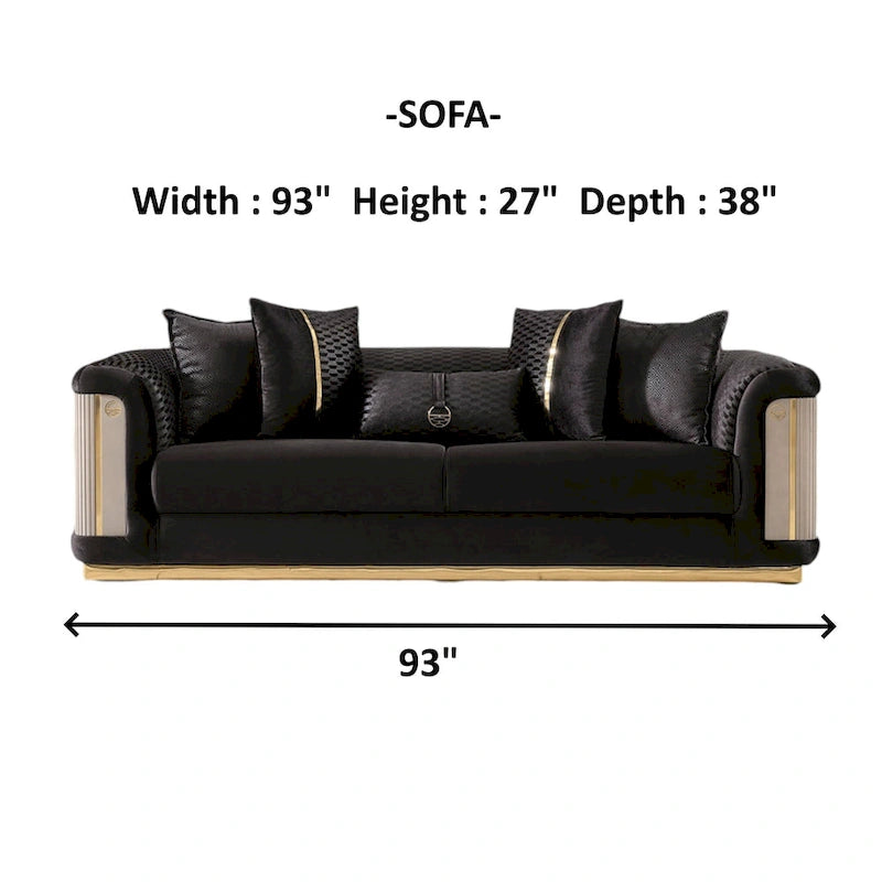 Luresta 2-delige woonkamermeubelset, 1 sofa, 1 loveseat