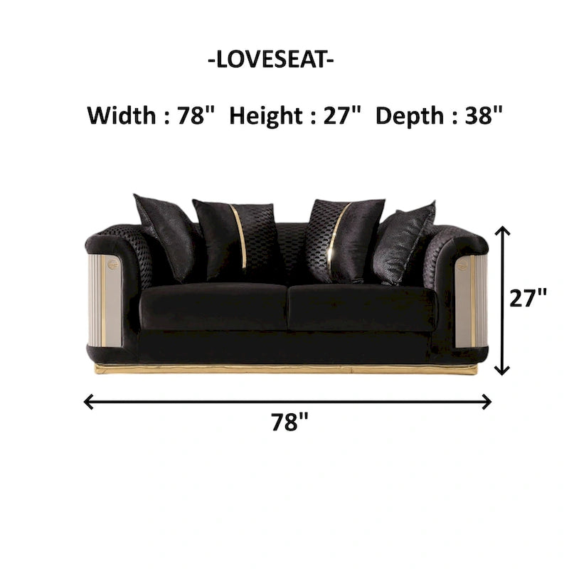 Luresta 2-delige woonkamermeubelset, 1 sofa, 1 loveseat