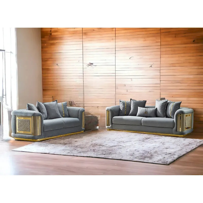 Luresta 2-delige woonkamermeubelset, 1 sofa, 1 loveseat