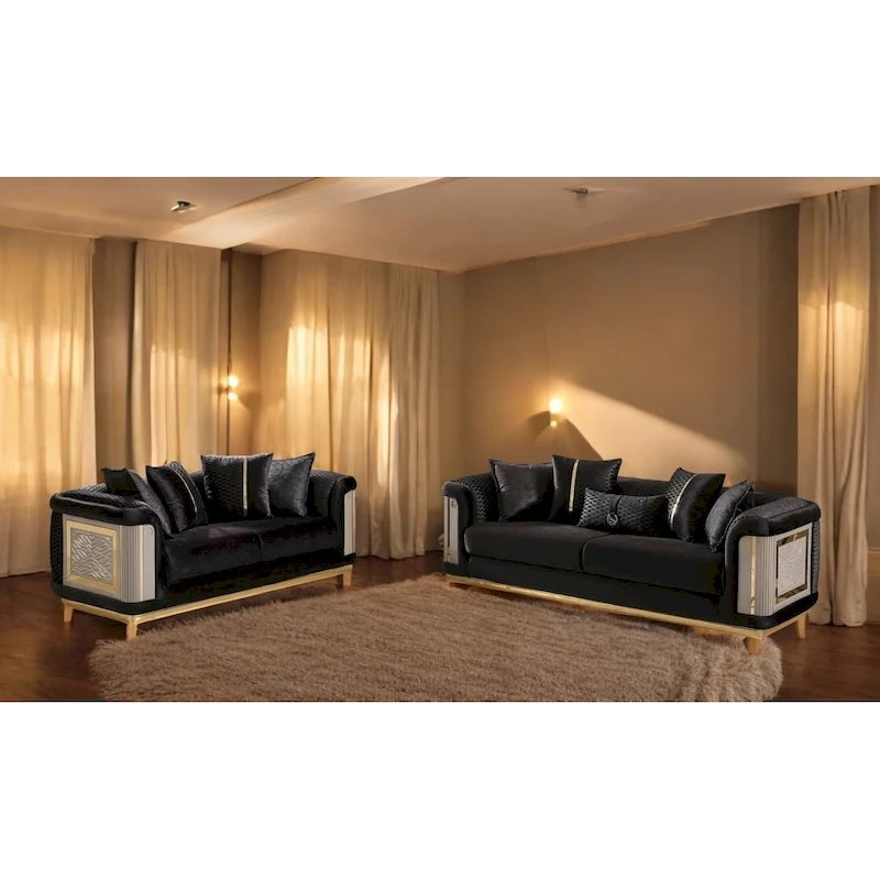 Luresta 2-delige woonkamermeubelset, 1 sofa, 1 loveseat