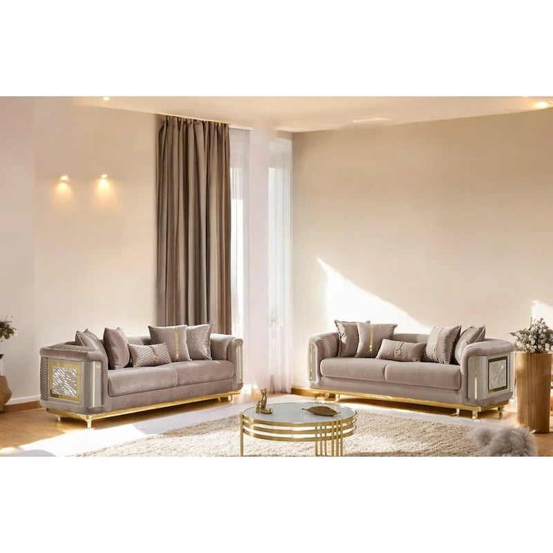 Luresta 2-delige woonkamermeubelset, 1 sofa, 1 loveseat