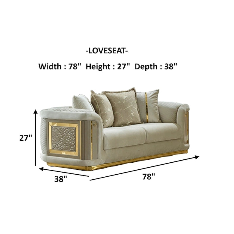 Luresta 2-delige woonkamermeubelset, 1 sofa, 1 loveseat
