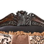 Ammy 2-teiliges Sofa-Loveseat-Set aus dunkelbraunem Kunstleder mit 5 Zierkissen