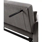 Sofá biplaza cama convertible Tina de 54 pulgadas, brazos redondeados, 2 cojines, marrón