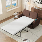 Roomfitters 57.9 uitschuifbare slaapbank-loveseat met matras van traagschuim in tweepersoonsformaat en twee USB-oplaadpoorten