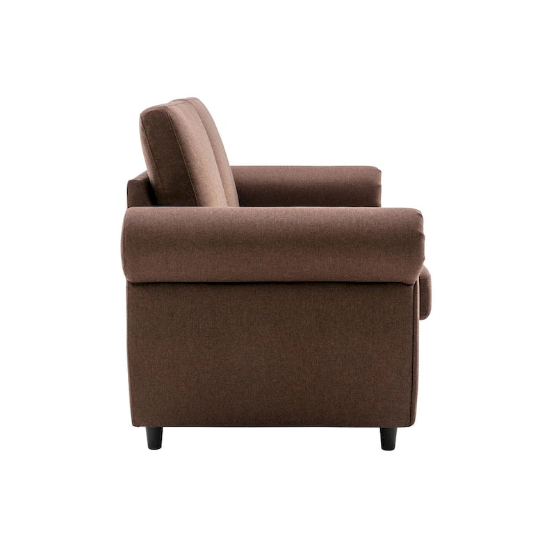 Roomfitters 57.9 uitschuifbare slaapbank-loveseat met matras van traagschuim in tweepersoonsformaat en twee USB-oplaadpoorten