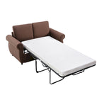 Roomfitters 57.9 uitschuifbare slaapbank-loveseat met matras van traagschuim in tweepersoonsformaat en twee USB-oplaadpoorten