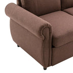 Roomfitters 57.9 uitschuifbare slaapbank-loveseat met matras van traagschuim in tweepersoonsformaat en twee USB-oplaadpoorten