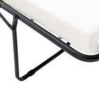 Roomfitters 57.9 uitschuifbare slaapbank-loveseat met matras van traagschuim in tweepersoonsformaat en twee USB-oplaadpoorten