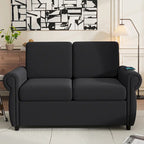 Roomfitters 57.9 uitschuifbare slaapbank-loveseat met matras van traagschuim in tweepersoonsformaat en twee USB-oplaadpoorten