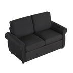 Roomfitters 57.9 uitschuifbare slaapbank-loveseat met matras van traagschuim in tweepersoonsformaat en twee USB-oplaadpoorten
