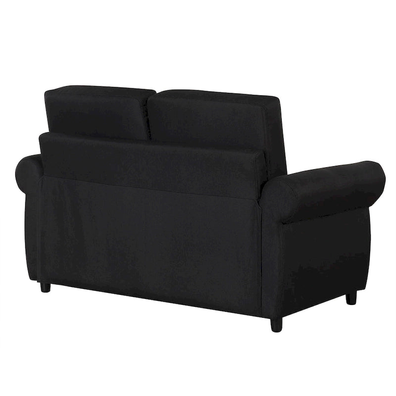 Roomfitters 57.9 uitschuifbare slaapbank-loveseat met matras van traagschuim in tweepersoonsformaat en twee USB-oplaadpoorten