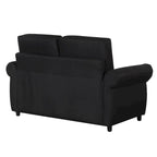 Roomfitters 57.9 uitschuifbare slaapbank-loveseat met matras van traagschuim in tweepersoonsformaat en twee USB-oplaadpoorten