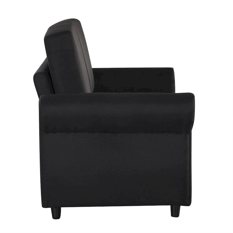 Roomfitters 57.9 uitschuifbare slaapbank-loveseat met matras van traagschuim in tweepersoonsformaat en twee USB-oplaadpoorten
